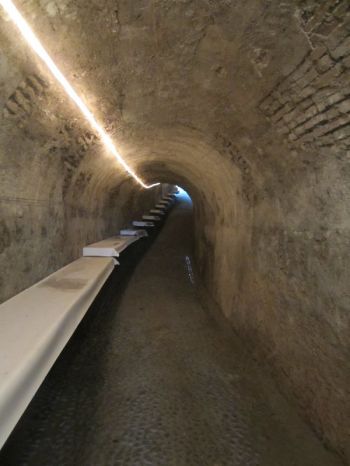 A long tunnel in the cellars of Gonzaga Palace