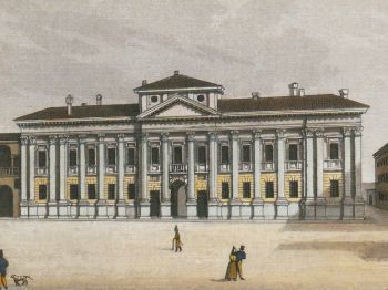 Facciata Palazzo d\'Arco- incisione lanfranco Puzzi 1829